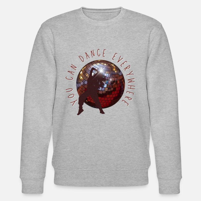 You can dance everywhere Dancing Disco Ball - Stanley/Stella CHANGER Unisex Organic Sweatshirt - heather grey