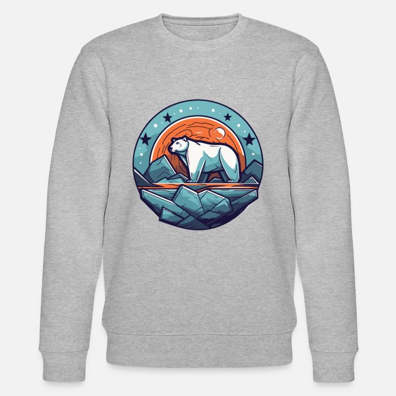 Der letzte Eisbär - Stanley/Stella Unisex Bio-Sweatshirt CHANGER  - Grau meliert
