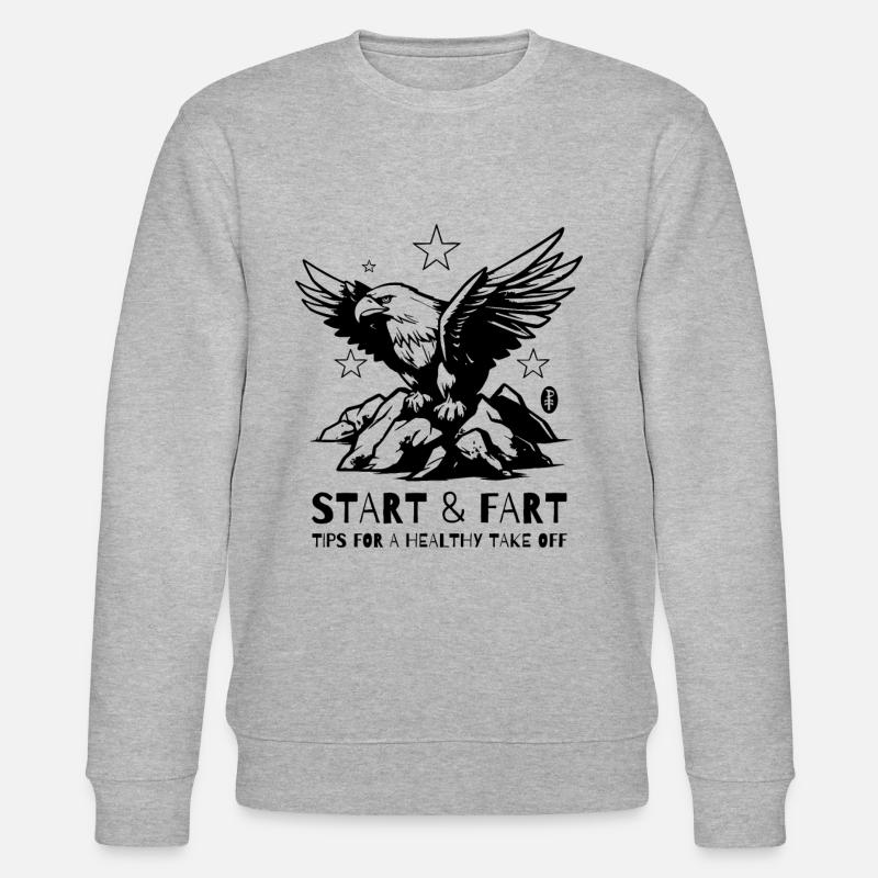 Flying take-off and eagle take-off - Stanley/Stella CHANGER Unisex Organic Sweatshirt - heather grey