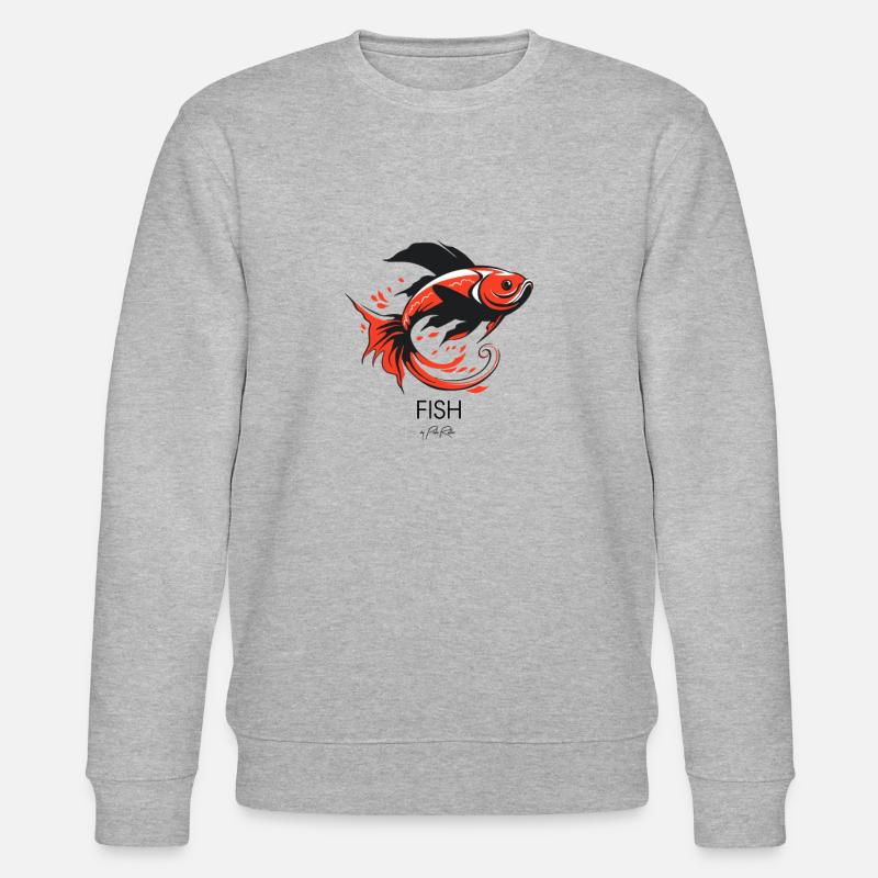 A simple fish - Stanley/Stella CHANGER Unisex Organic Sweatshirt - heather grey