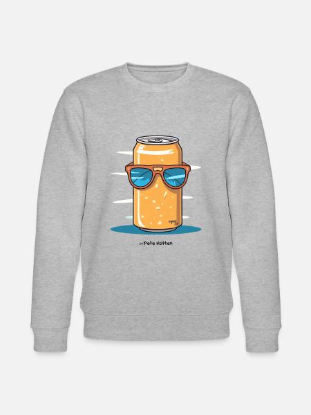 En kul boks brus med solbriller - Stanley/Stella CHANGER økologisk unisex-sweatshirt - gråmelert