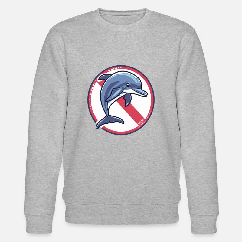 Dauphins interdits : Dauphin - Sweat bio CHANGER Stanley/Stella Unisexe - gris chiné