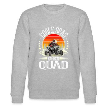 Quad ATV Offroad Quadfahrer Opa - Stanley/Stella Unisex Bio-Sweatshirt CHANGER  - Grau meliert - Vorne - Nik (191cm) & Marisol (170cm)