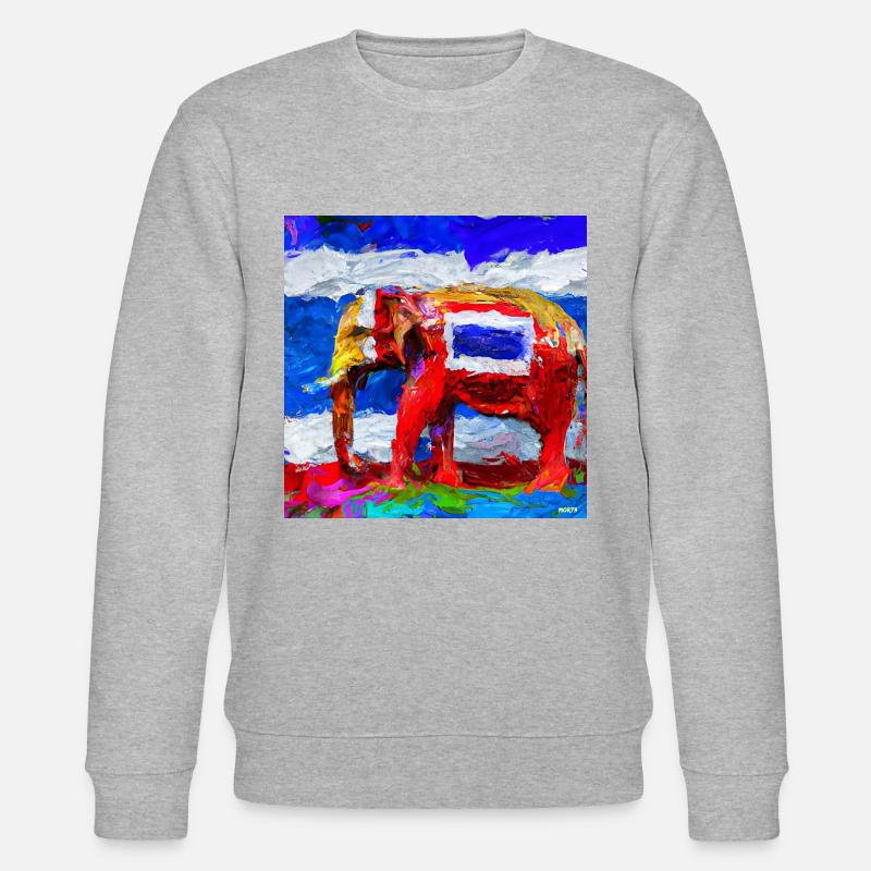 help_for_elephants_14 - Stanley/Stella Unisex Bio-Sweatshirt CHANGER  - Grau meliert