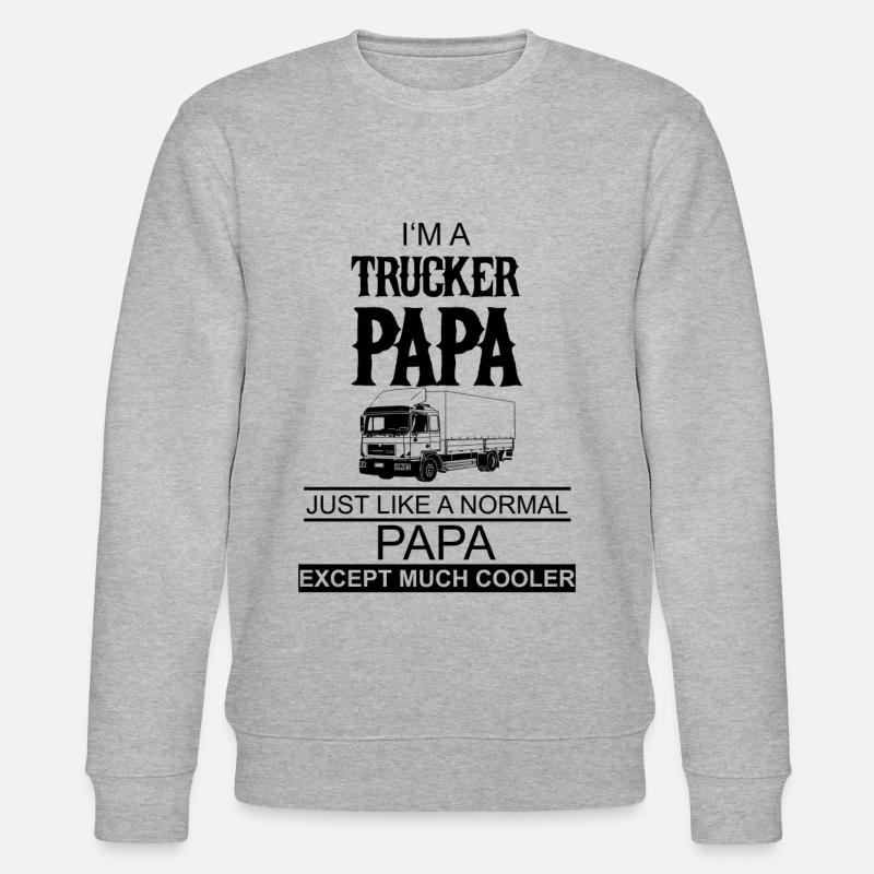 Trucker | LKW | Papa - Stanley/Stella Unisex Bio-Sweatshirt CHANGER  - Grau meliert