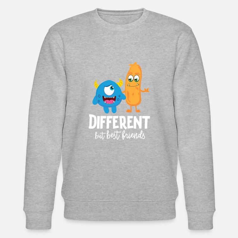 Friends with differentiated monsters - Stanley/Stella CHANGER Unisex Organic Sweatshirt - heather grey