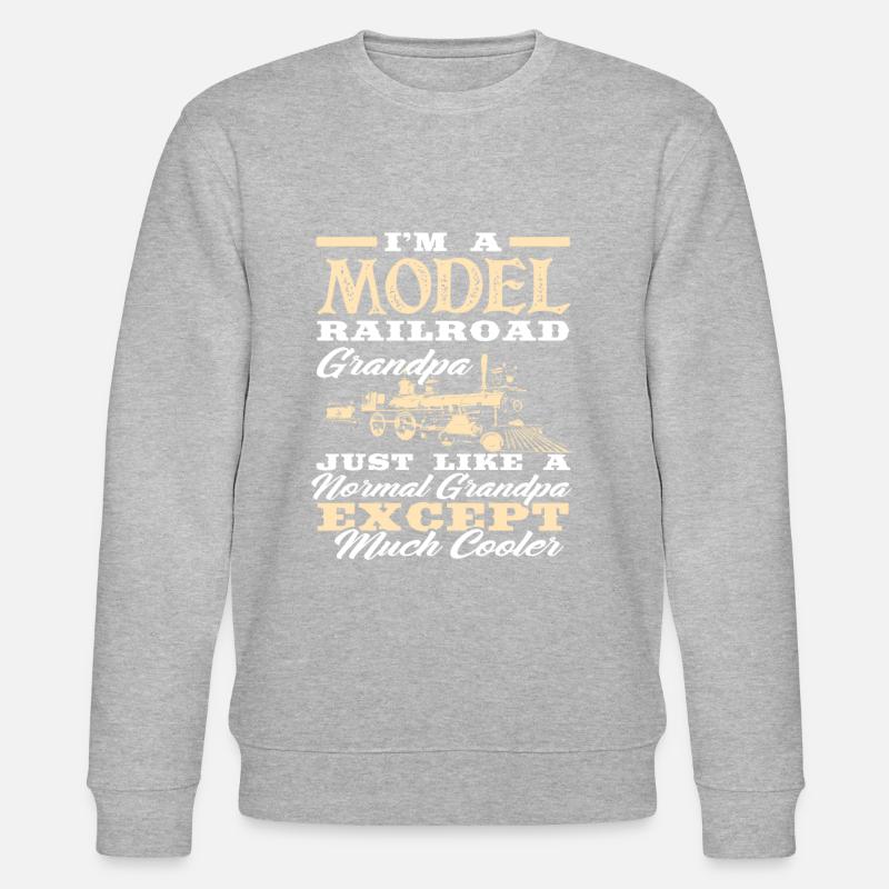 Modelleisenbahn Opa - Stanley/Stella Unisex Bio-Sweatshirt CHANGER  - Grau meliert