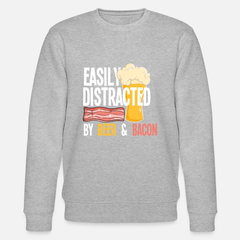 Speck Bacon Bier - Stanley/Stella Unisex Bio-Sweatshirt CHANGER - Grau meliert
