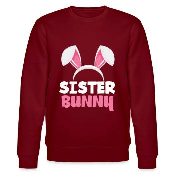 Sœur lapin Pâques lapin oreilles de Pâques - Sweat bio CHANGER Stanley/Stella Unisexe - bordeaux - Devant - Nik (191cm) & Marisol (170cm)