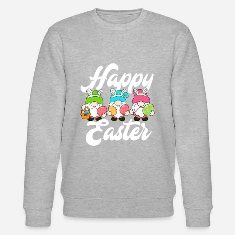 Joyeuses Pâques - Sweat bio CHANGER Stanley/Stella Unisexe - gris chiné