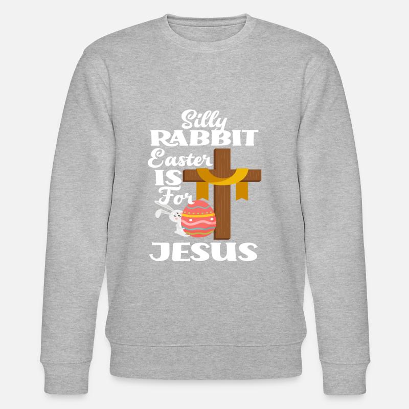 Ostern Jesus - Stanley/Stella Unisex Bio-Sweatshirt CHANGER  - Grau meliert