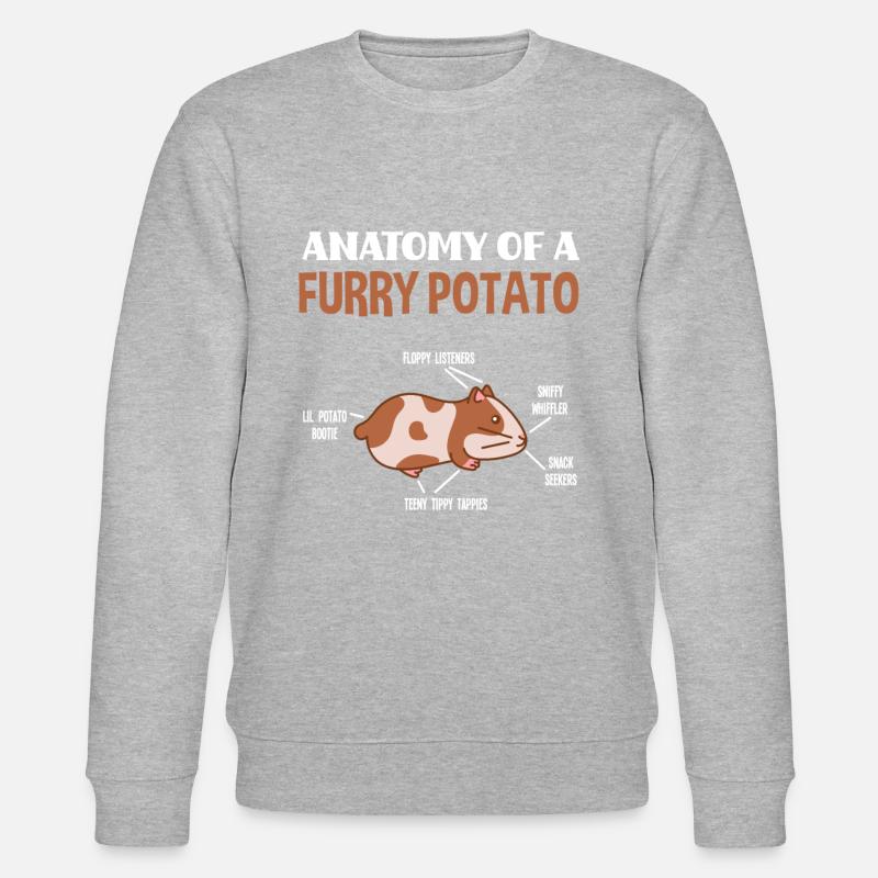 Anatomie Rongeur Cochon d’Inde - Sweat bio CHANGER Stanley/Stella Unisexe - gris chiné