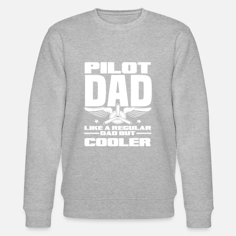 Pilot Dad - Stanley/Stella CHANGER Unisex Organic Sweatshirt - heather grey