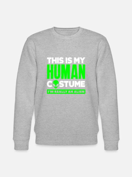 Human Costume Alien Lover - Stanley/Stella CHANGER Unisex Organic Sweatshirt - heather grey