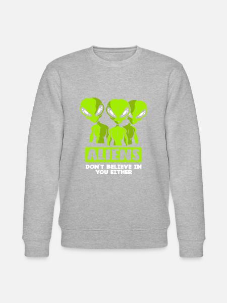Alien Aliens - Stanley/Stella CHANGER Unisex Organic Sweatshirt - heather grey