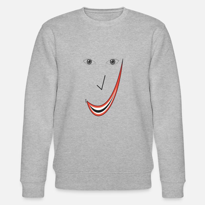 Feines Lächeln B03. - Stanley/Stella Unisex Bio-Sweatshirt CHANGER  - Grau meliert