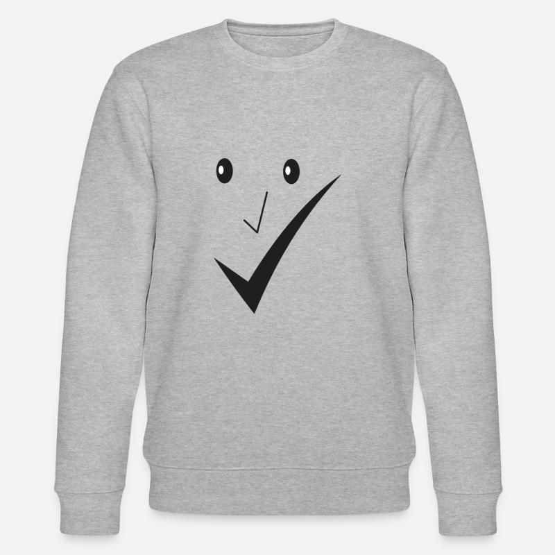 Feines Lächeln - Feines Gesicht D01. - Stanley/Stella Unisex Bio-Sweatshirt CHANGER  - Grau meliert