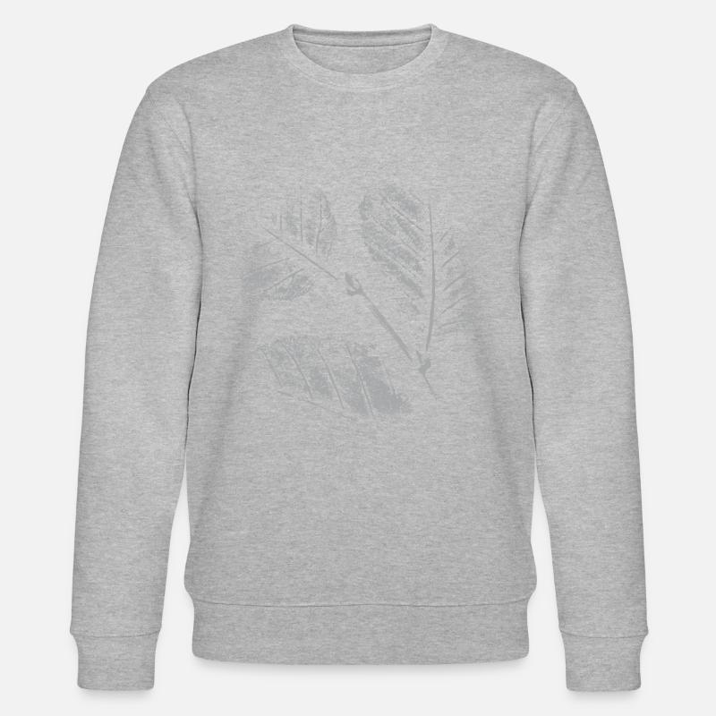 Leaves Pattern - Stanley/Stella CHANGER Unisex Organic Sweatshirt - heather grey