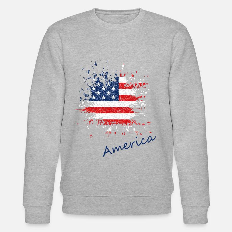 America USA - Stanley/Stella Unisex Bio-Sweatshirt CHANGER  - Grau meliert