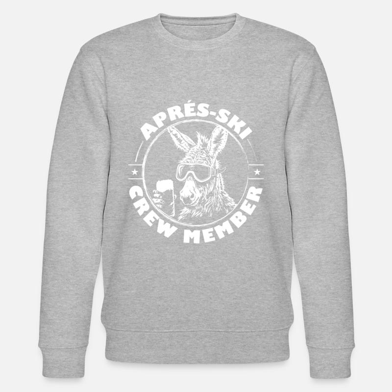 Esel Apres Ski Team Spruch - Stanley/Stella Unisex Bio-Sweatshirt CHANGER  - Grau meliert
