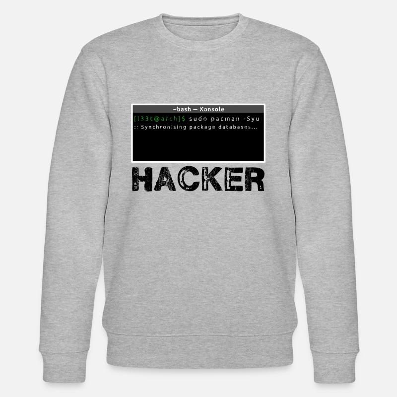 Hacker Linux - Sweat bio CHANGER Stanley/Stella Unisexe - gris chiné