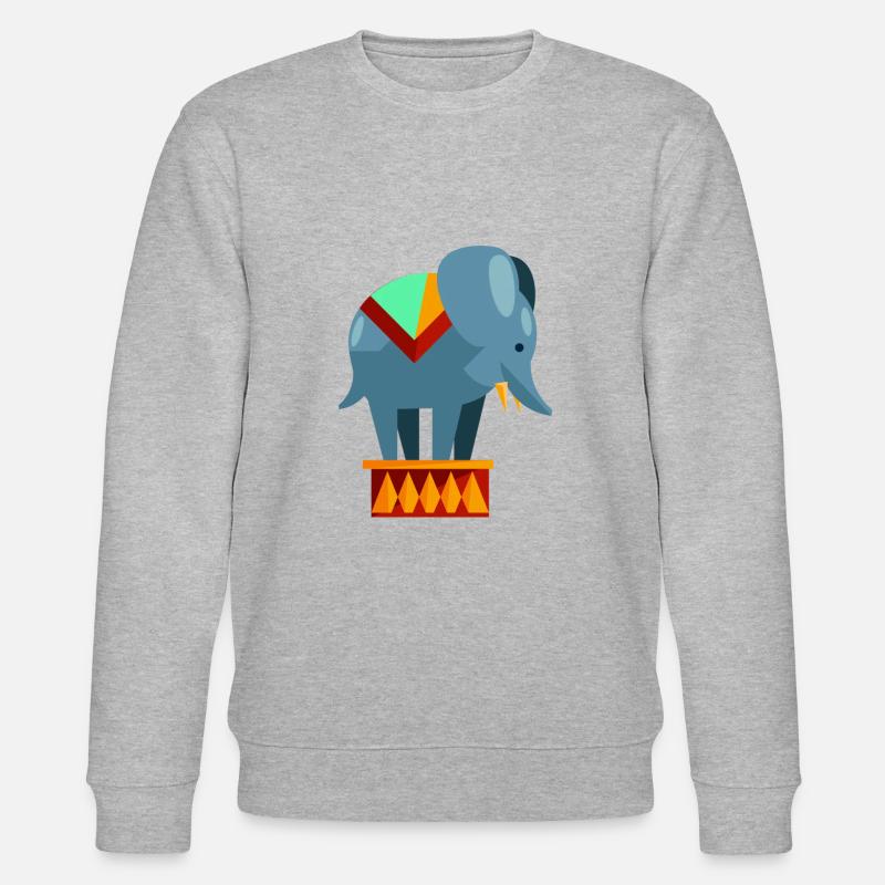 Zirkus Elefant - Stanley/Stella Unisex Bio-Sweatshirt CHANGER  - Grau meliert