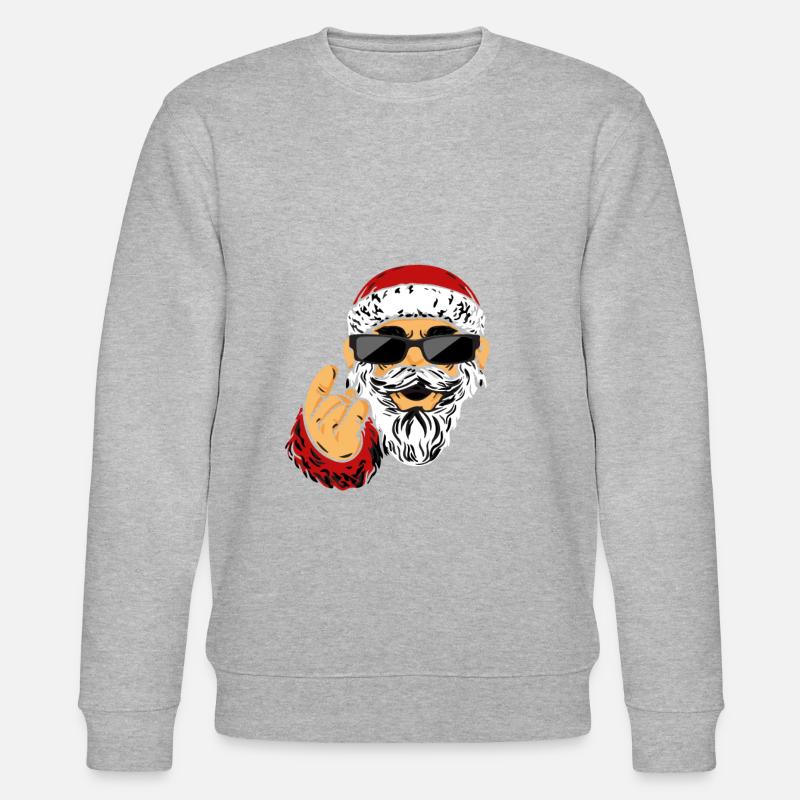 cool santa weihnachtsmann geschenk - Stanley/Stella Unisex Bio-Sweatshirt CHANGER  - Grau meliert