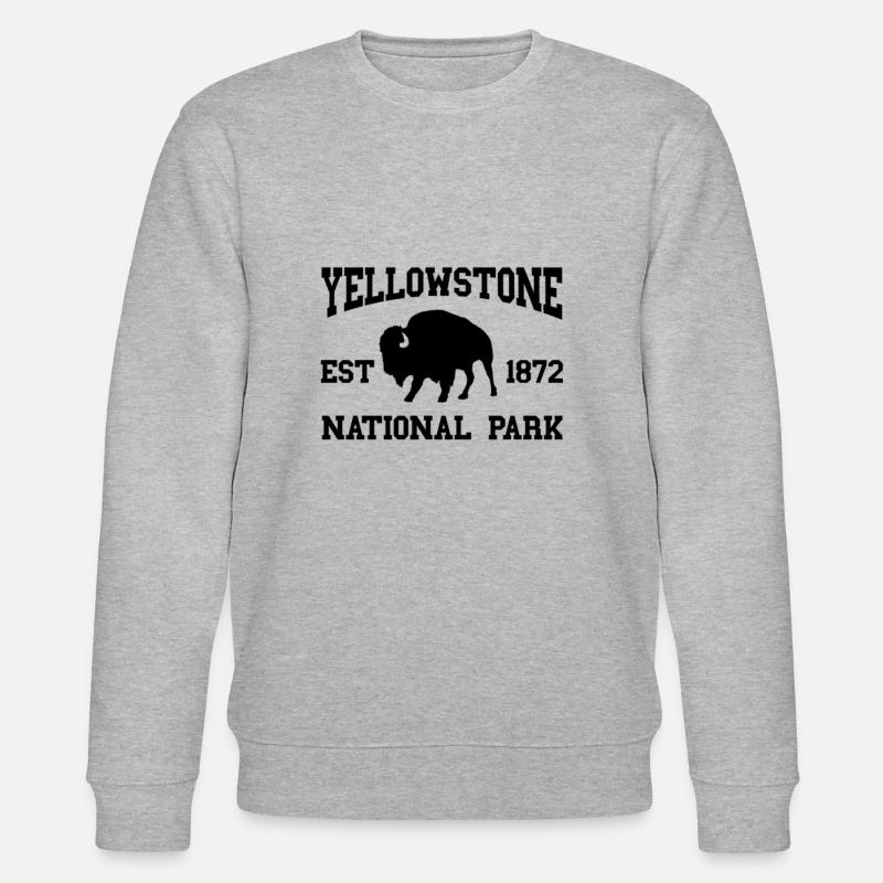 Parc national Bison Buffalo Yellowstone - Sweat bio CHANGER Stanley/Stella Unisexe - gris chiné