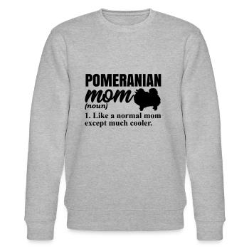 Spitz Pomeranian Zwergspitz Chien - Sweat bio CHANGER Stanley/Stella Unisexe - gris chiné - Devant - Nik (191cm) & Marisol (170cm)