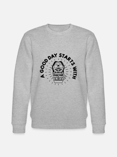 Spitz Pomeranian Zwergspitz Dog - Stanley/Stella CHANGER Unisex Organic Sweatshirt - heather grey