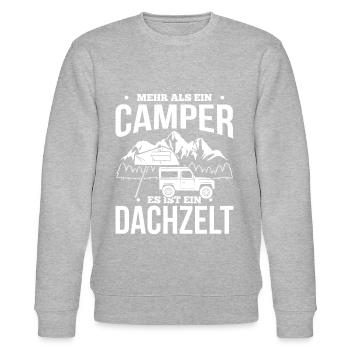 Mehr Als Ein Camper Es Ist Ein Dachzelt Camping - Stanley/Stella Unisex Bio-Sweatshirt CHANGER  - Grau meliert - Vorne - Nik (191cm) & Marisol (170cm)