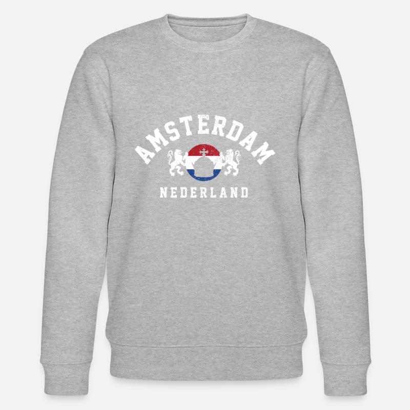 Amsterdam Pays-Bas Hollande Souvenir - Sweat bio CHANGER Stanley/Stella Unisexe - gris chiné