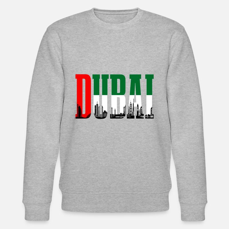 Dubai Skyline UAE Souvenir - Stanley/Stella Unisex Bio-Sweatshirt CHANGER  - Grau meliert