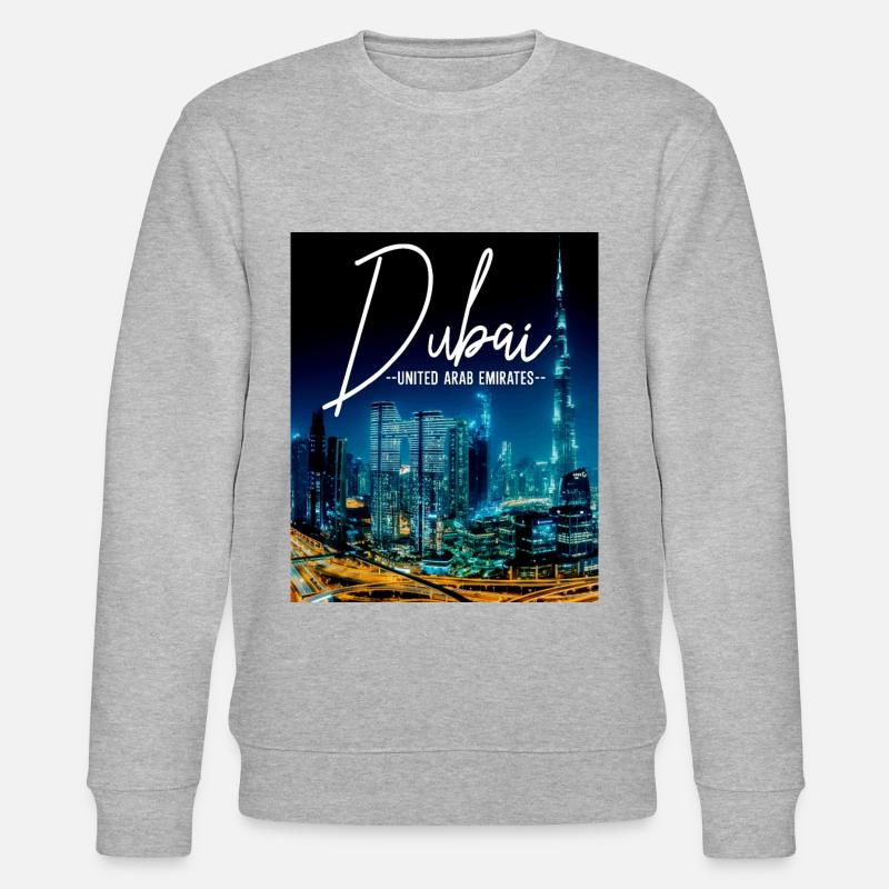 Dubai Skyline UAE Souvenir - Stanley/Stella Unisex Bio-Sweatshirt CHANGER  - Grau meliert