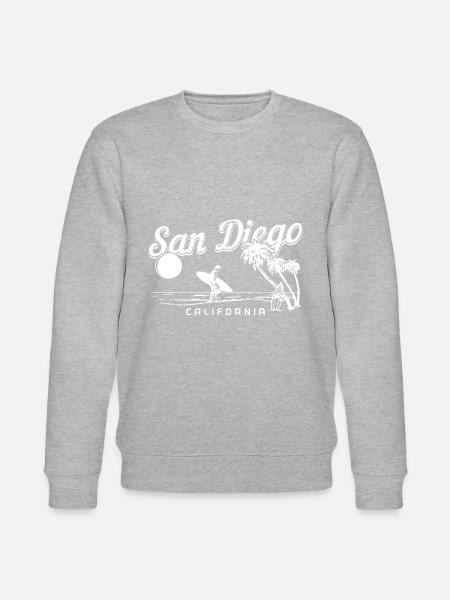 San Diego Kalifornien Surfer Souvenir - Stanley/Stella Unisex Bio-Sweatshirt CHANGER - Grau meliert