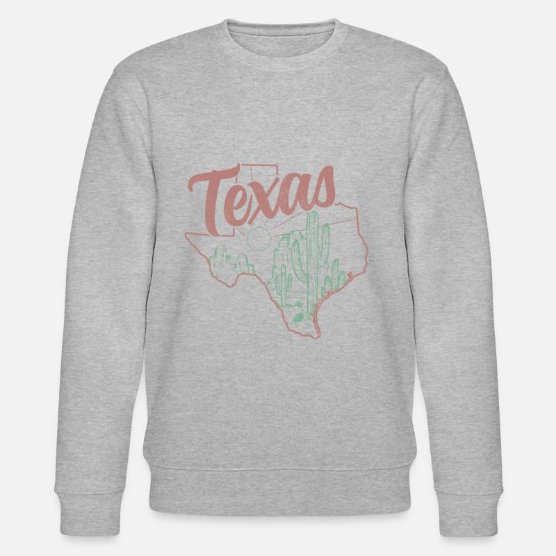 Texas - Stanley/Stella Unisex Bio-Sweatshirt CHANGER  - Grau meliert