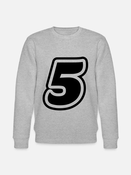 5 Number symbol - Stanley/Stella CHANGER Unisex Organic Sweatshirt - heather grey