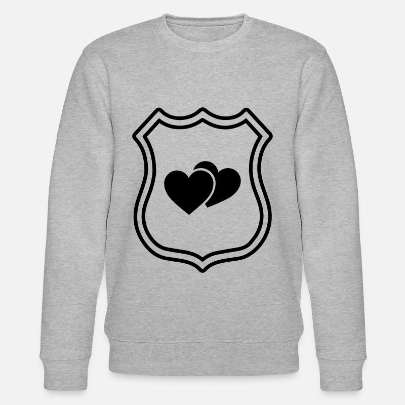 Herzen Symbol Wappen - Stanley/Stella Unisex Bio-Sweatshirt CHANGER  - Grau meliert