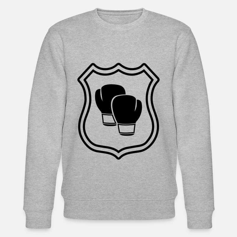Boxhandschuhe Wappen - Stanley/Stella Unisex Bio-Sweatshirt CHANGER  - Grau meliert