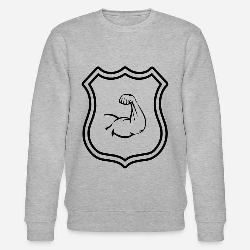 Muscles du bras Crête Biceps - Sweat bio CHANGER Stanley/Stella Unisexe - gris chiné