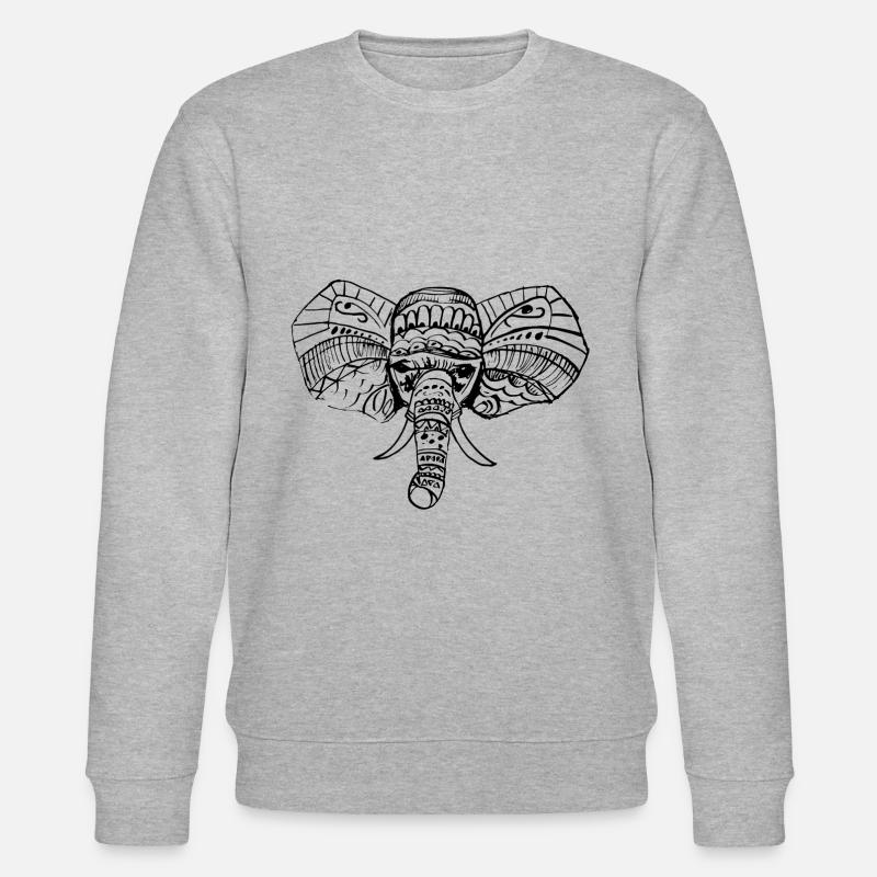 Éléphant Inde - Sweat bio CHANGER Stanley/Stella Unisexe - gris chiné