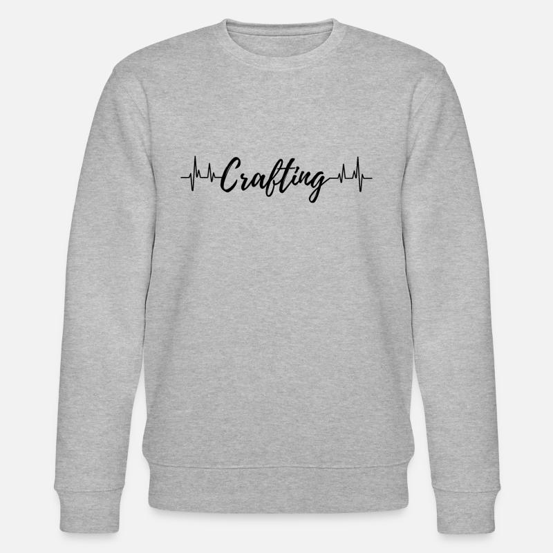 Crafting Heartbeat - Stanley/Stella Unisex Bio-Sweatshirt CHANGER  - Grau meliert