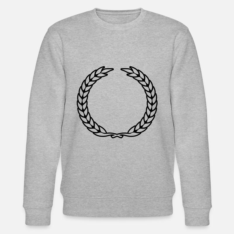 symbole de couronne de Laurier - Sweat bio CHANGER Stanley/Stella Unisexe - gris chiné