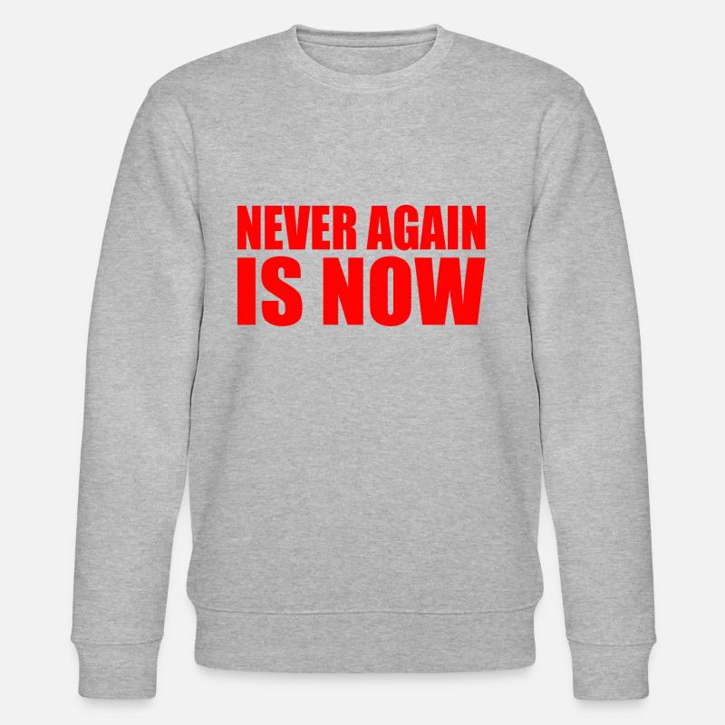 Never again is now - Stanley/Stella Unisex Bio-Sweatshirt CHANGER  - Grau meliert