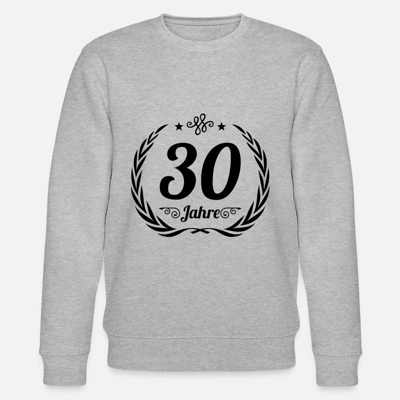 30 jahre kranz - Stanley/Stella Unisex Bio-Sweatshirt CHANGER  - Grau meliert