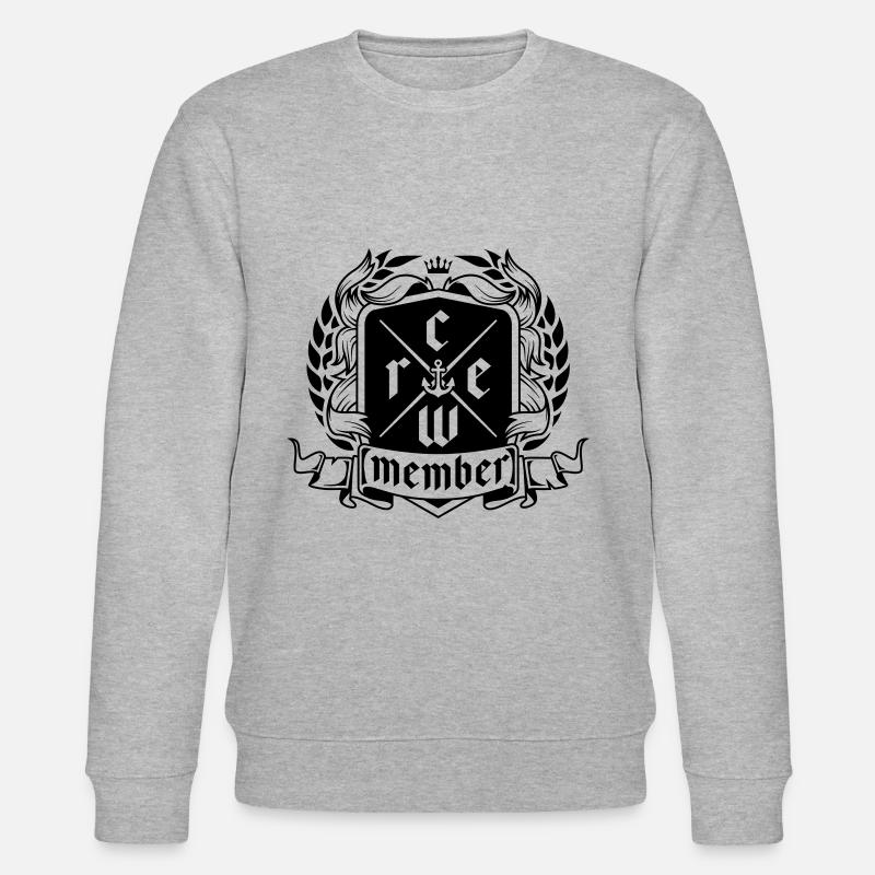 crew member design - Stanley/Stella Unisex Bio-Sweatshirt CHANGER  - Grau meliert