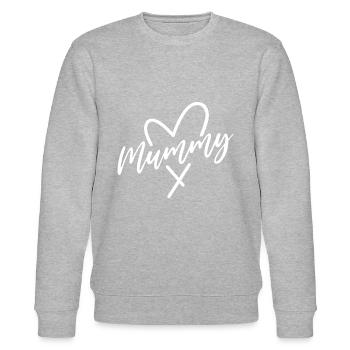 Mummy - Stanley/Stella CHANGER Unisex Organic Sweatshirt - heather grey - Front - Nik (191cm) & Marisol (170cm)