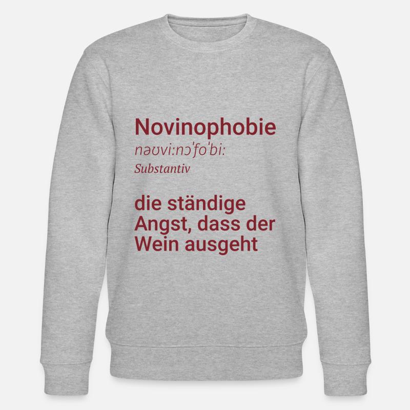 Novinophobie - Definition - Substantiv - Stanley/Stella Unisex Bio-Sweatshirt CHANGER  - Grau meliert