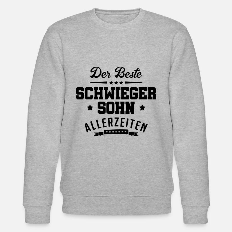 schwiegersohn der beste - Stanley/Stella Unisex Bio-Sweatshirt CHANGER  - Grau meliert