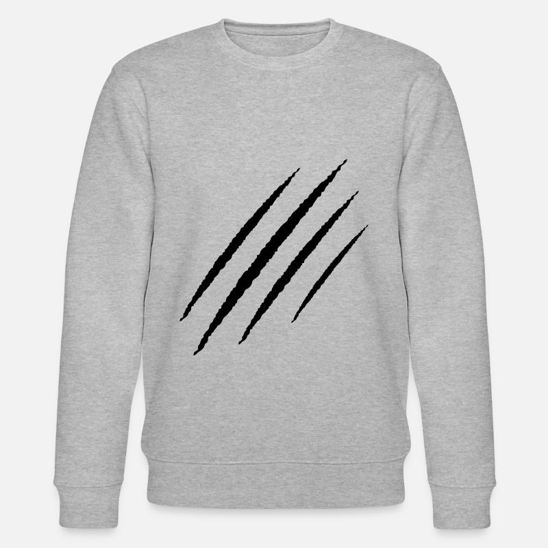 scratch claw wound symbol claws - Stanley/Stella CHANGER Unisex Organic Sweatshirt - heather grey